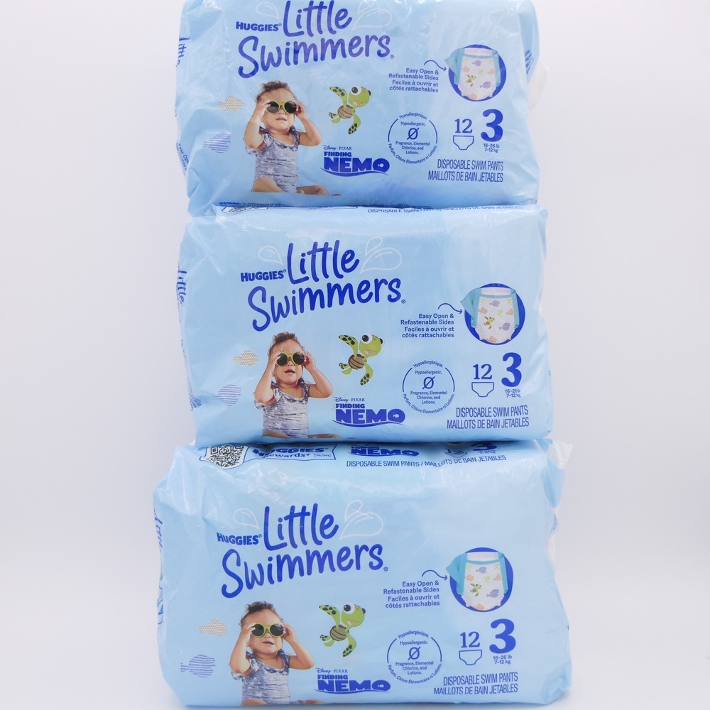 Huggies Little Swimmers Swim Pants Sz 3 16-26 lbs Finding Nemo Print 36 Ct Total